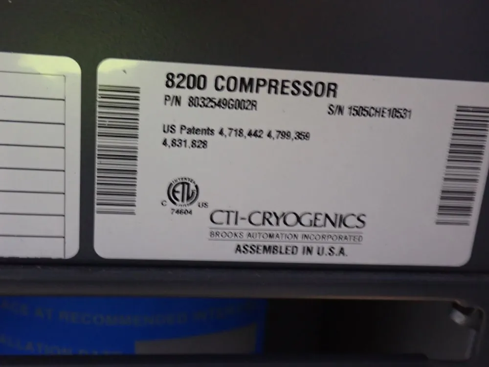 Cti Cryogenics/helix Technology Corp. Compressor