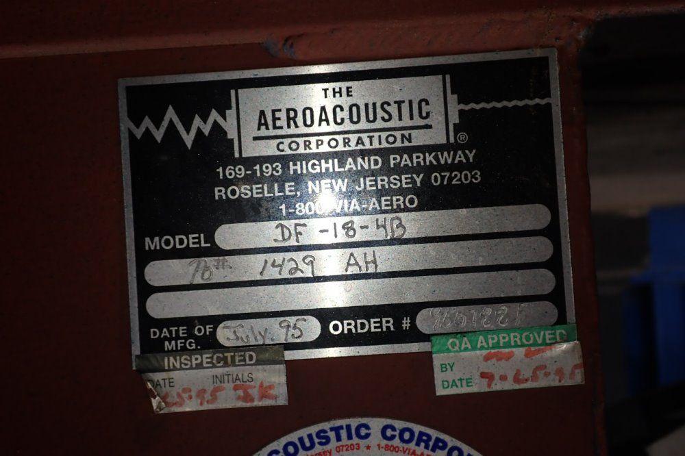 Aeroacoustic Dust Collector - Df-18-4b