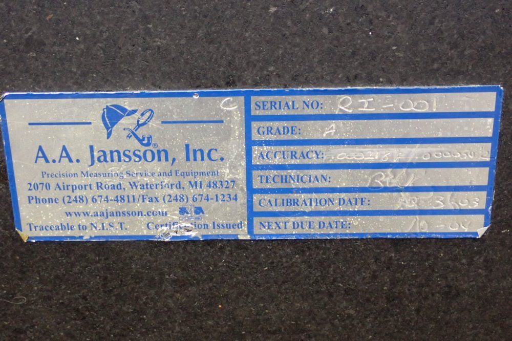 A.a. Janssen Granite Surface Plategranite Surface Plate