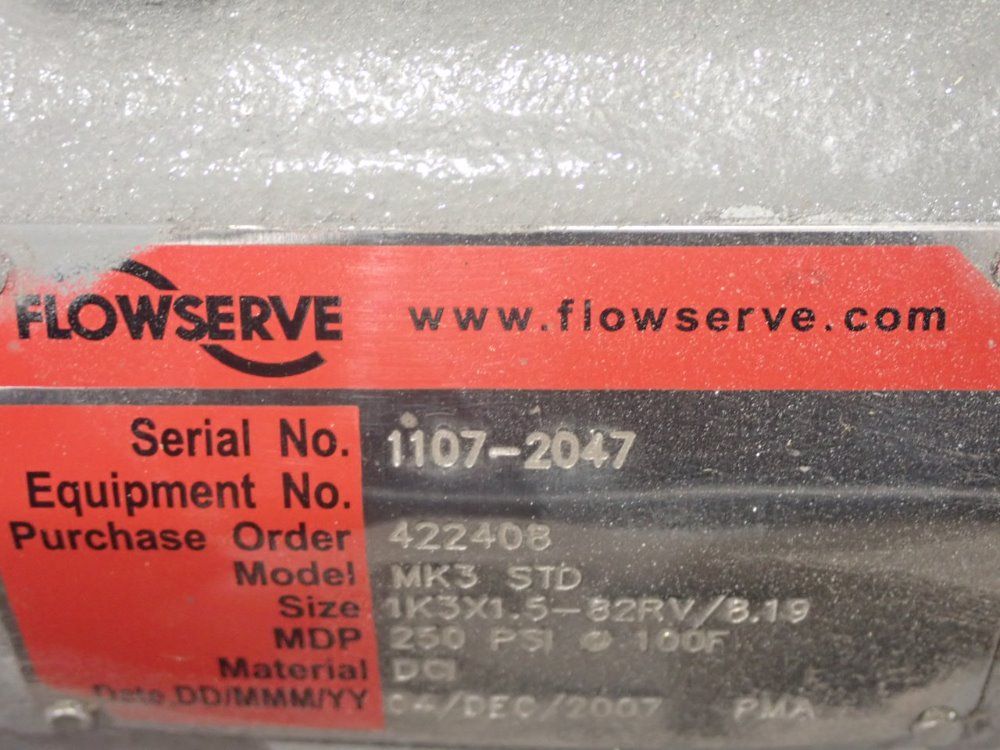 Flowserve/durco Pump - Mk3 Std