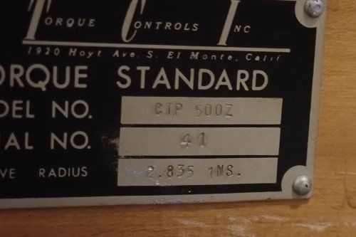 Torque Control Inc Tensile Tester Weights