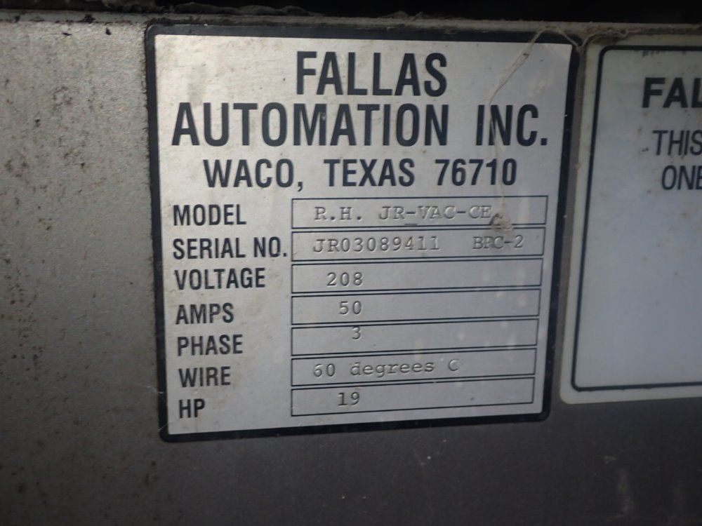 Fallas R.h. Jr-vac-ce Case Packer - R.h. Jr-vac-ce