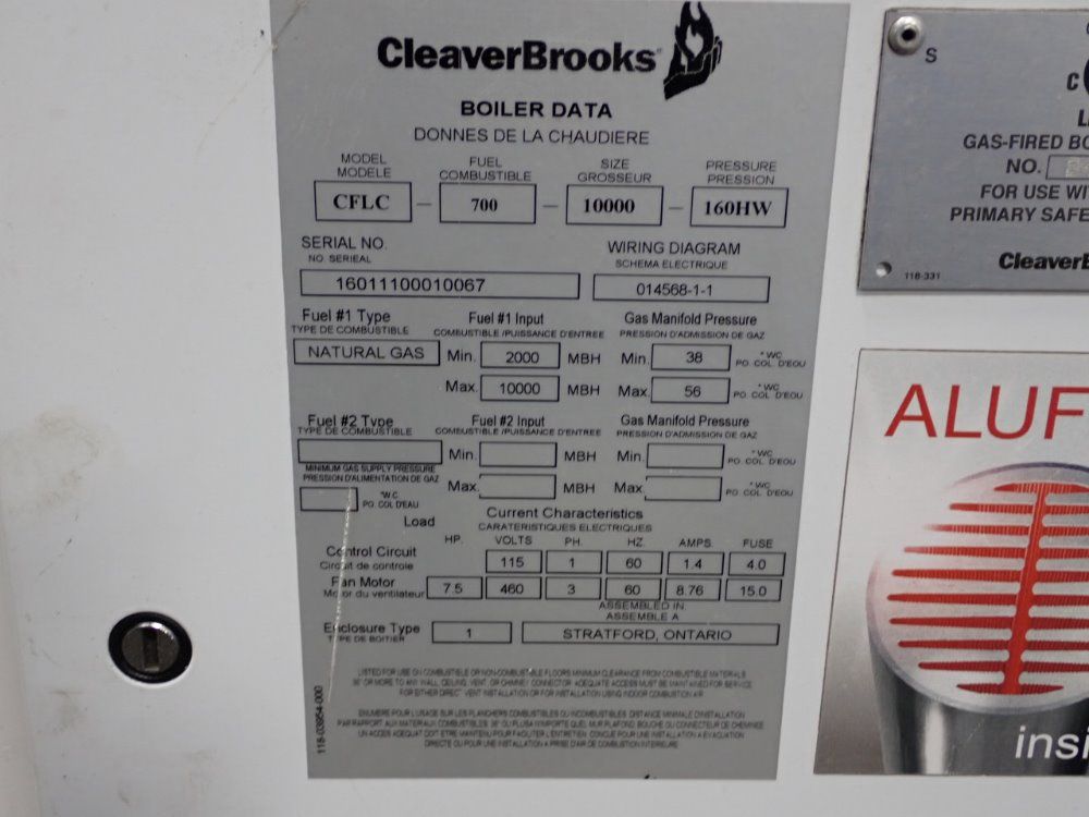 Cleaver Brooks Boiler Control Panel - Cflc