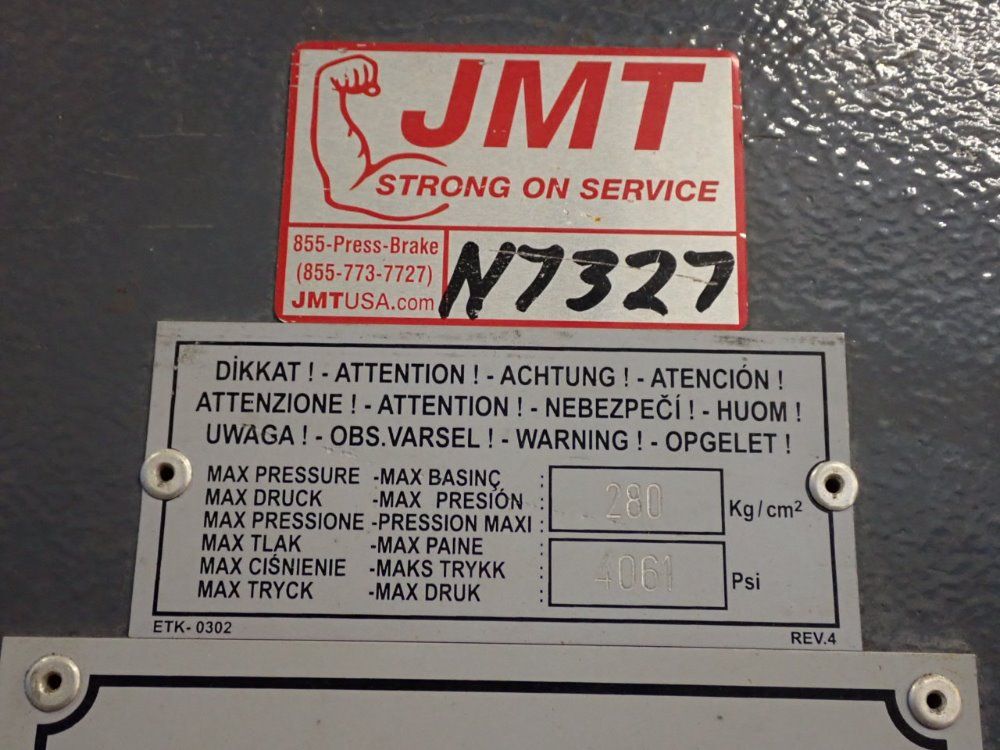 Jmt 352 Ton, 14" St, 146" Frame To Frame, 24" Daylight Cnc Press Brake - Ad-r 43320