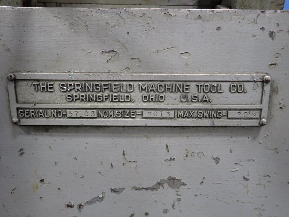 Springfield 21" X 44 1/4"/39" Lathe