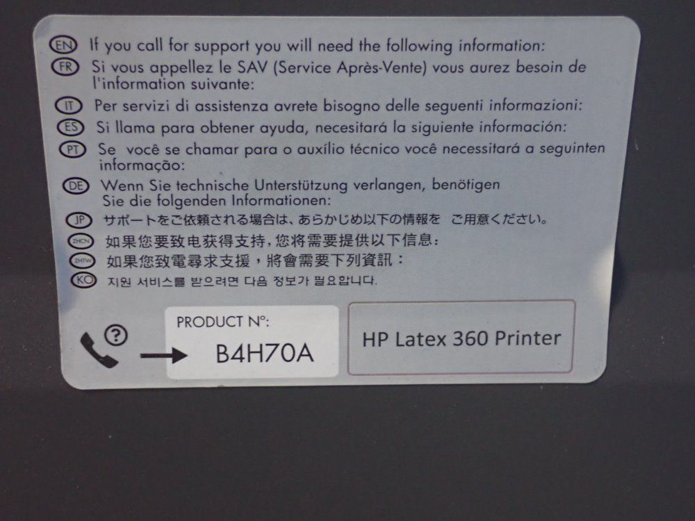Hp 16a Latex 360 Printer - B4h70a L4r41a