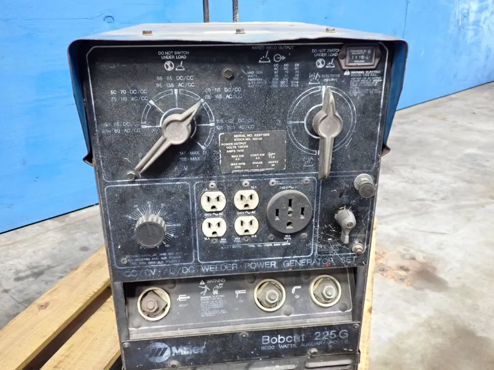 Miller 8.5kw Max, 3700rpm Max Gas Engine Welder/generator - Bobcat 225g