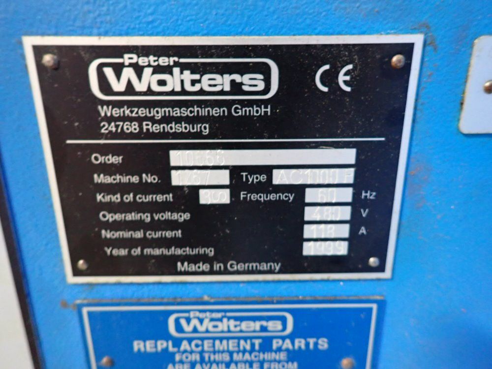 Peter Wolters Microline/fine Grinding And Honing Machine - Ac-1000-f