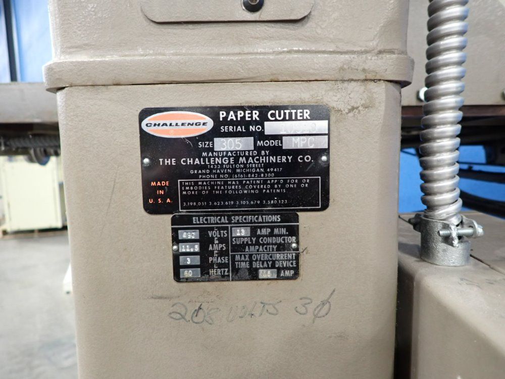 Challenge Machinery Co. Paper Cutter - Champion 305mpc