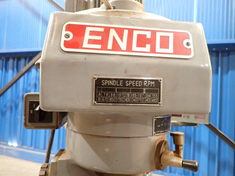 Enco 2.4kw/9.7a Vertical Milling Machine - 100-1598