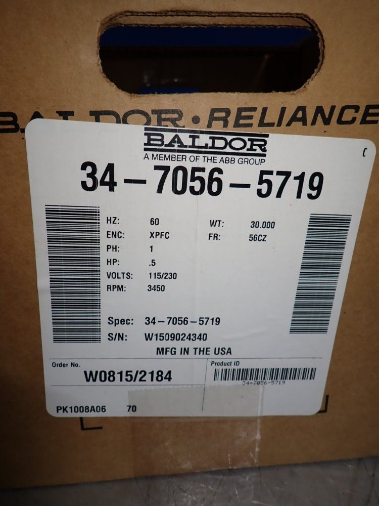 Baldor 1/2 Hp Motor - C12314701