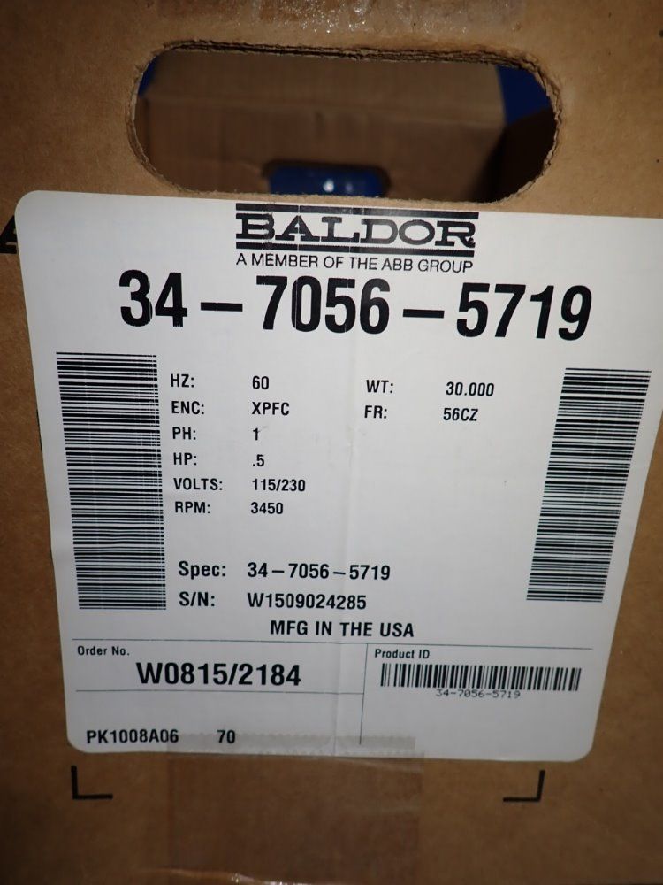 Baldor 1/2 Hp Motor - C12314701
