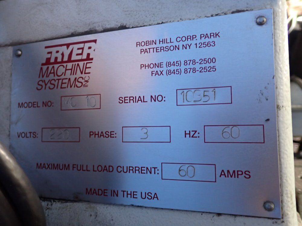 Fryer 50" X 14" Mc-10 Cnc Vmc - Mc-10