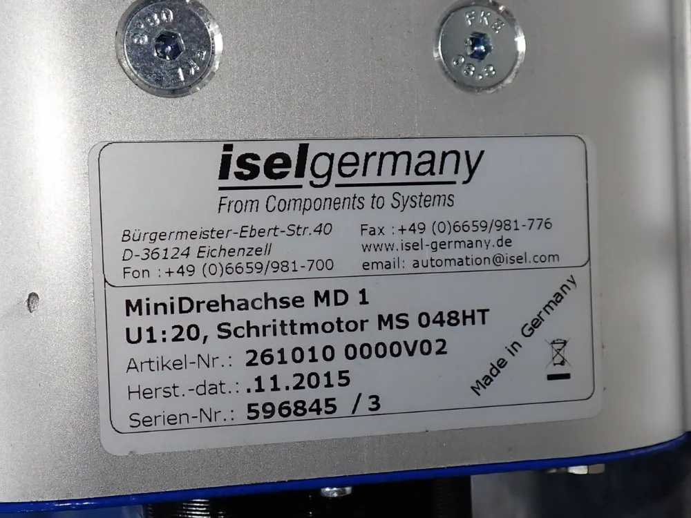 Isel Germany 7.5" Dia Spindle Motor