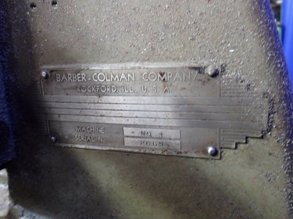 Barber Colman No. 3 Gear Hobbing Machine - No. 3