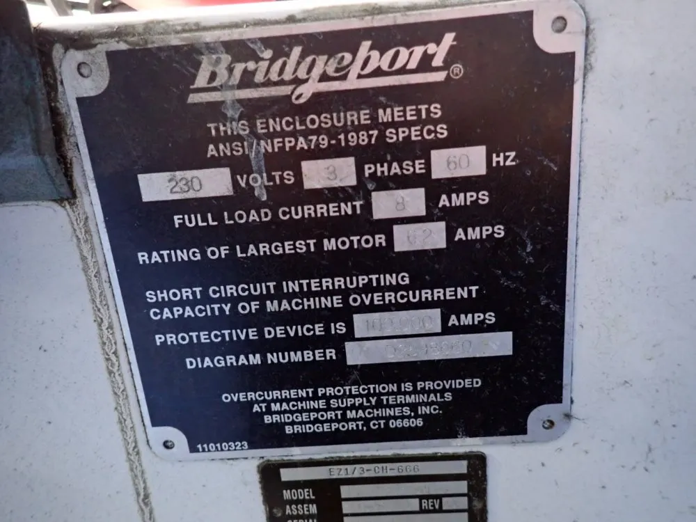 Bridgeport 48" X 9" Ez Trak Series Cnc Vertical Mill - Ez Trak Series