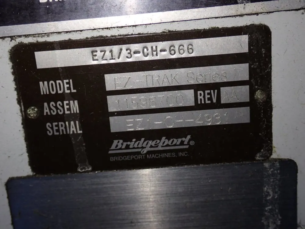 Bridgeport 48" X 9" Ez Trak Series Cnc Vertical Mill - Ez Trak Series