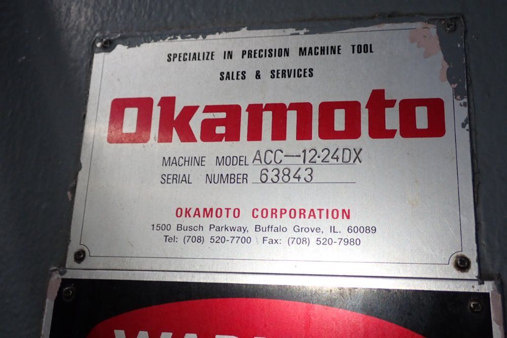 Okamoto 11 3/4" X 23 1/2" Acc-12-24dx Surface Grinder - Acc-12-24dx