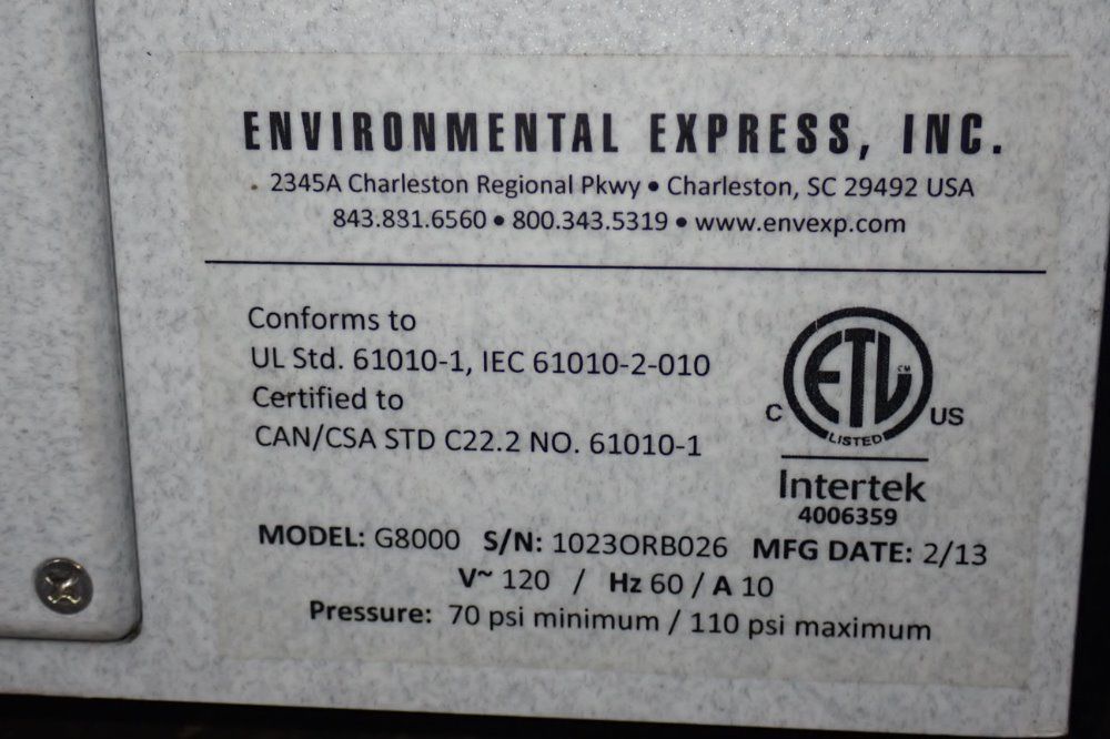 Environmental Express Inc Environmental Express Inc G8000 Oilgrease