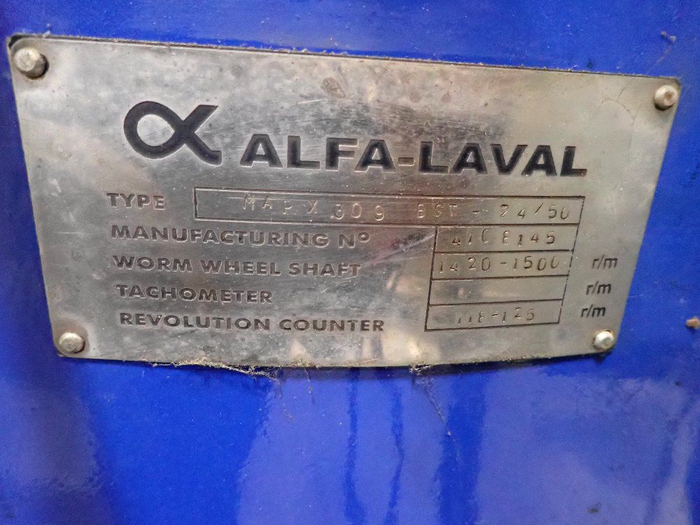 Alfa Laval 3 Phase Centrifuge - Mapx309