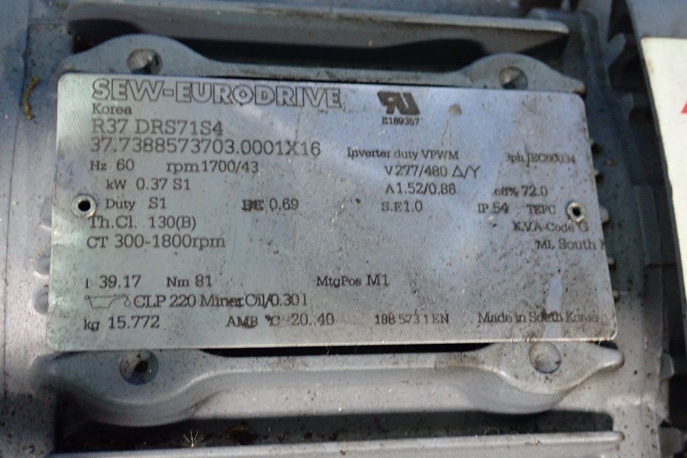 Sew Eurodrive 0.37kw Gear Drive - R37drs71s4