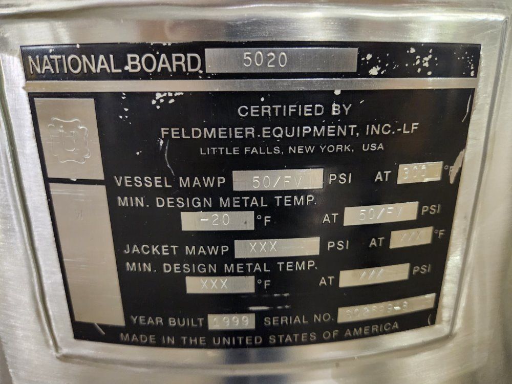 33 Gal Feldmeier Reciever, S/s