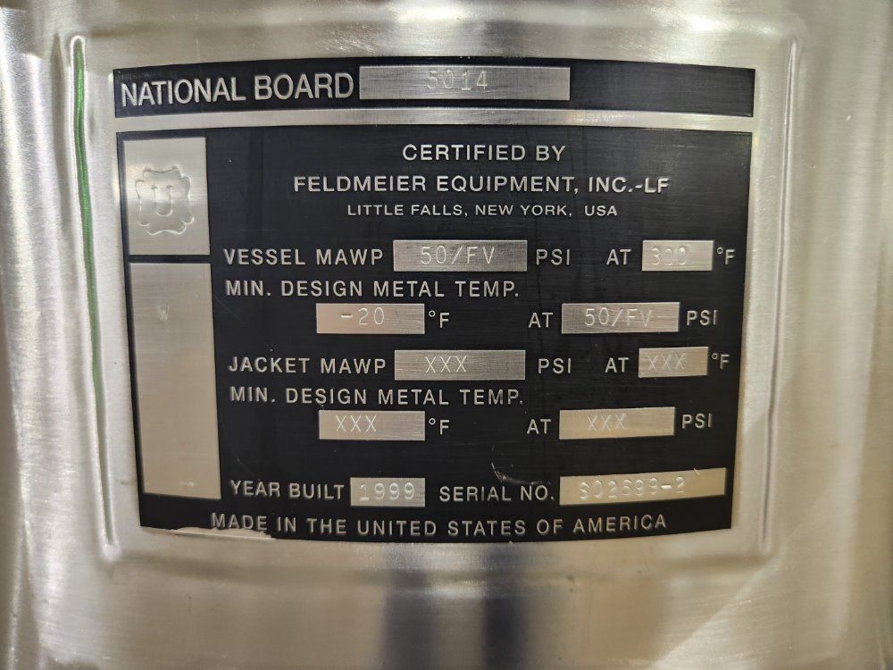 33 Gal Feldmeier Reciever, S/s