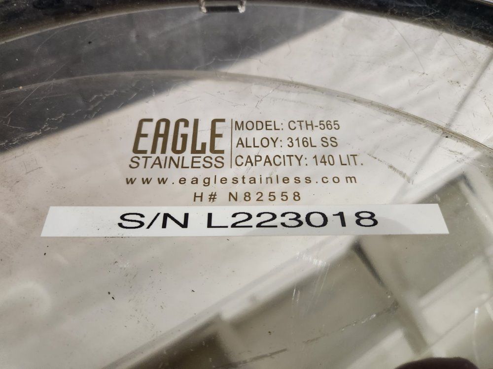 37 Gal Eagle Stainless Tank, Model Cth-565, 316l S/s