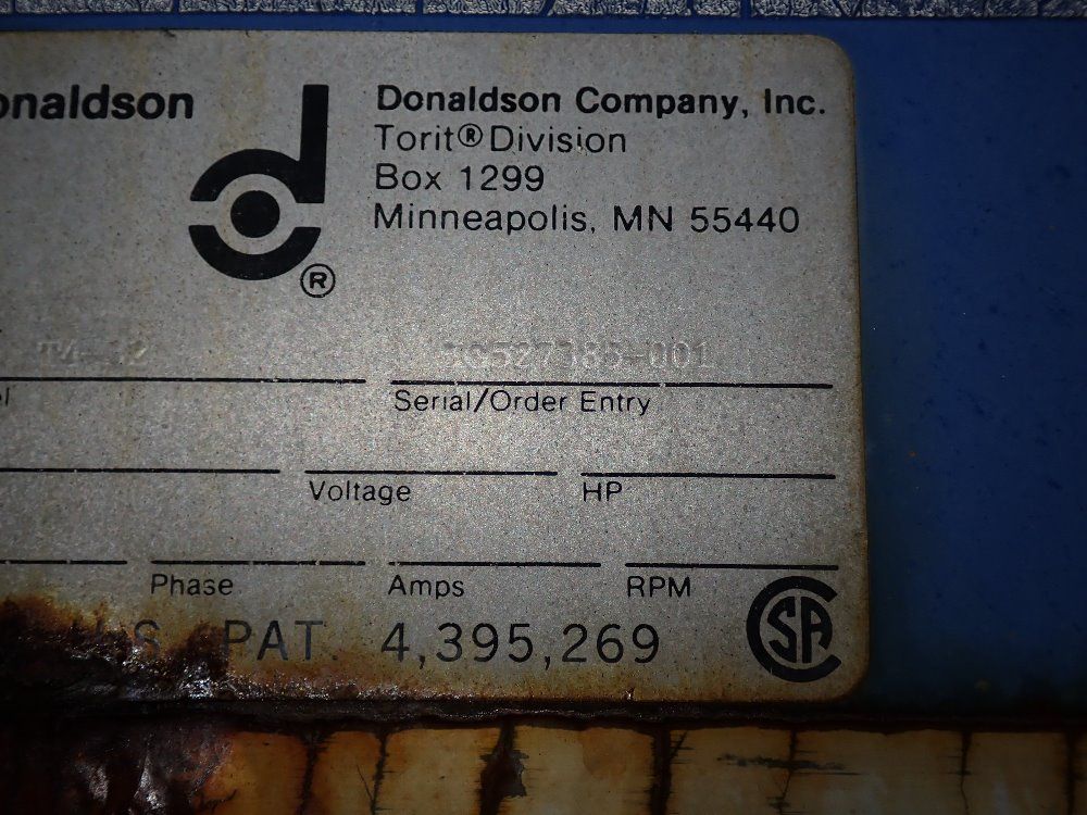 Donaldson Torit 40 Hp Dust Collector - Dft4-32