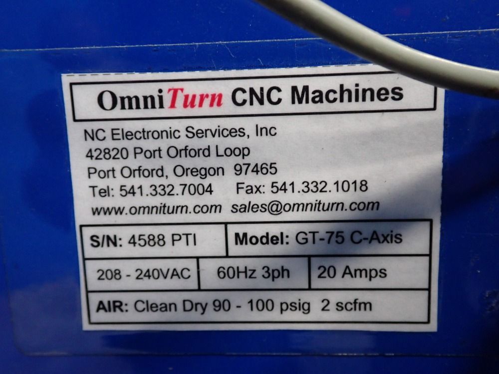 Omni Turn Cnc Lathe - Gt-75 C-axis