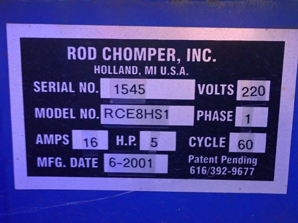 Rod Chomper Rebar Cutter - Rce8hs1
