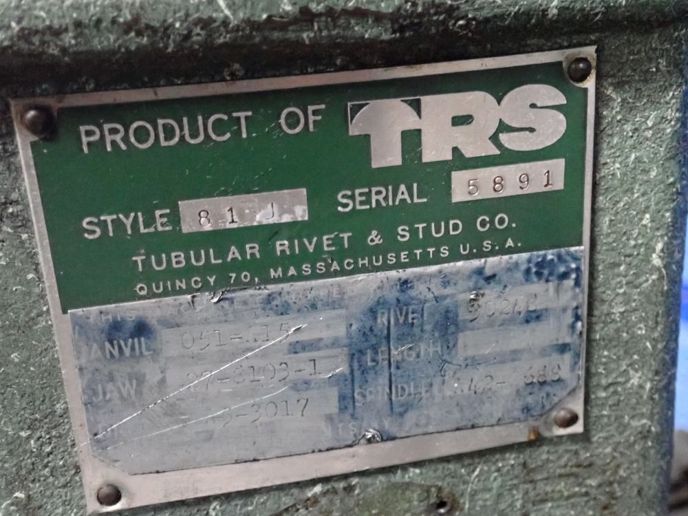 Trs/ Tubular Rivet & Stud Riveter - 81j