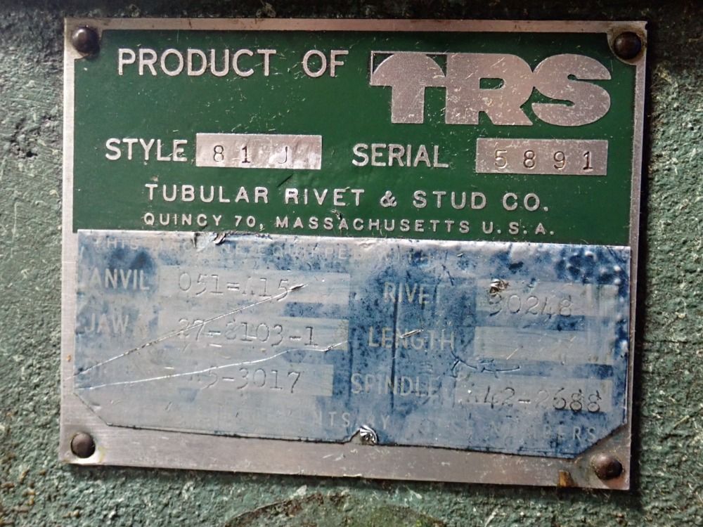 Trs/ Tubular Rivet & Stud Riveter - 81j