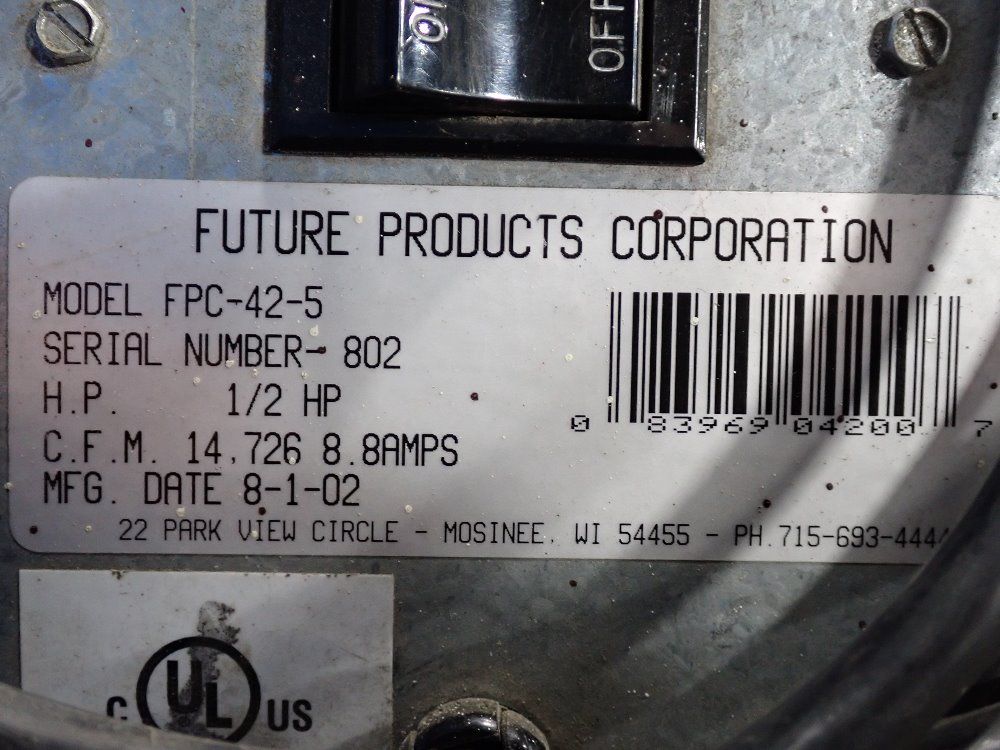 Future Product Corp. 1/2 Hp Industrial Fan - Fpc-42-5