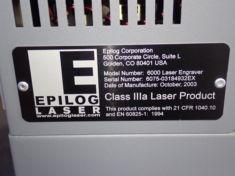 Epilog 2003 Epilog 6000 Laser Engraver 