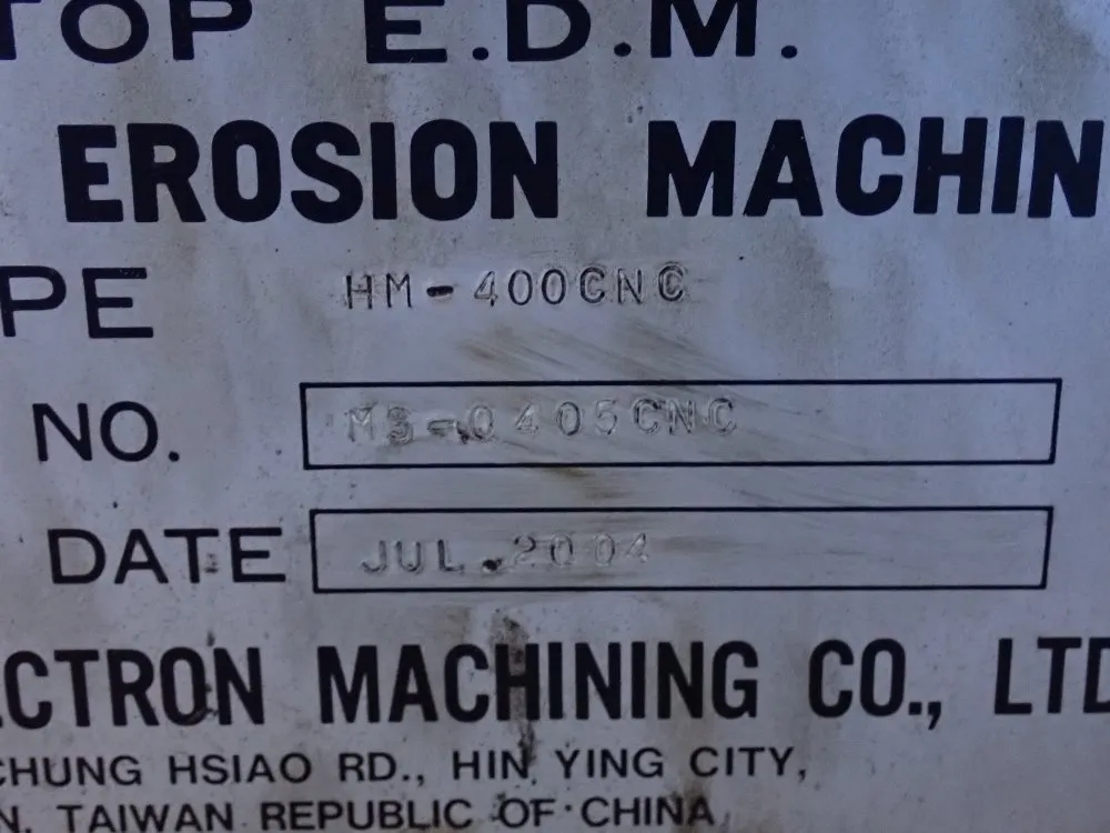 Taii Electron Taii Electron Hm400cnc  Edm