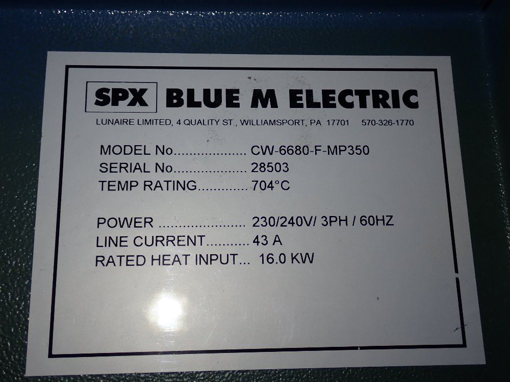 Blue M Blue M Cw6680fmp350 Oven