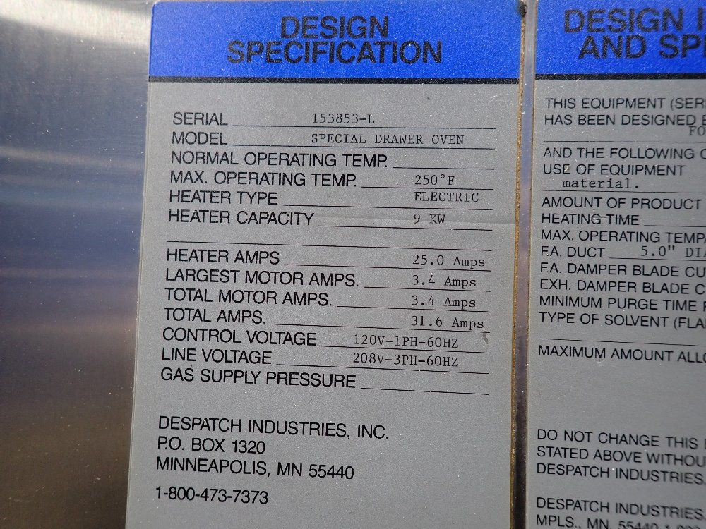 Despatch Oven