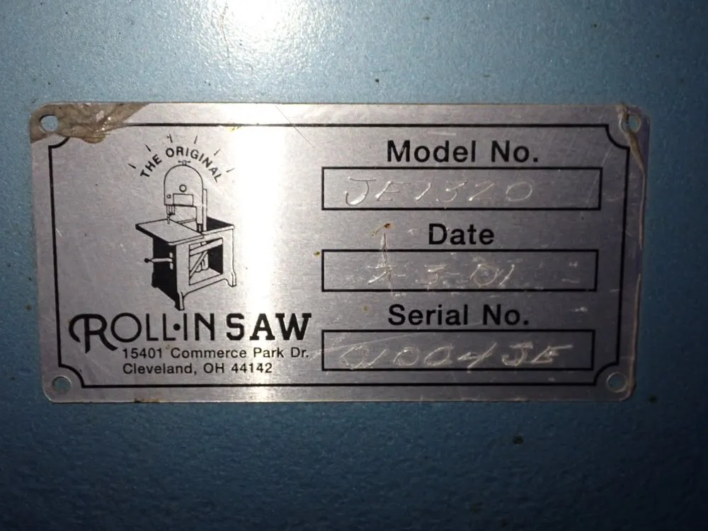 Roll-in-saw 20" Vertical Band Saw - Je1320