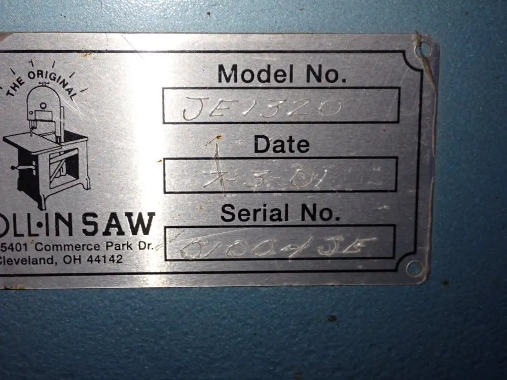 Roll-in-saw 20" Vertical Band Saw - Je1320