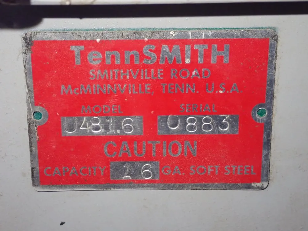 Tennsmith 48" X 16 Ga Finger Brake - U4816