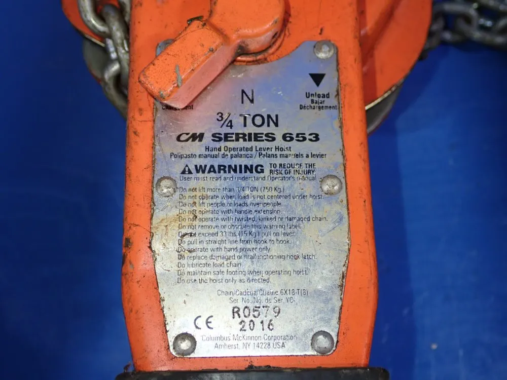 Cm 3/4 Ton Chain Hoist