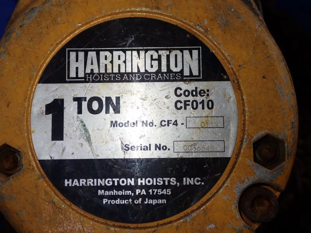 Harrington 1 Ton Chain Hoist - Cf010