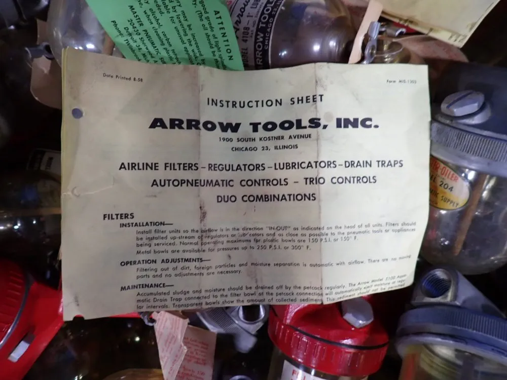 Arrow Tools, Master-oiler 1" Lubricators