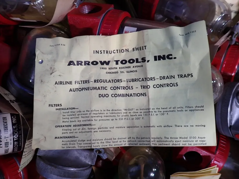 Arrow Tools, Master-oiler 1" Lubricators