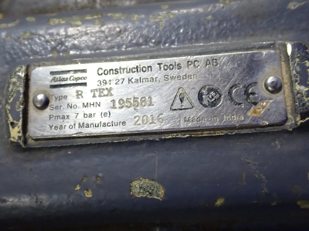 Atlas Copco Construction Tools Pneumatic Pavement Breaker - R Tex