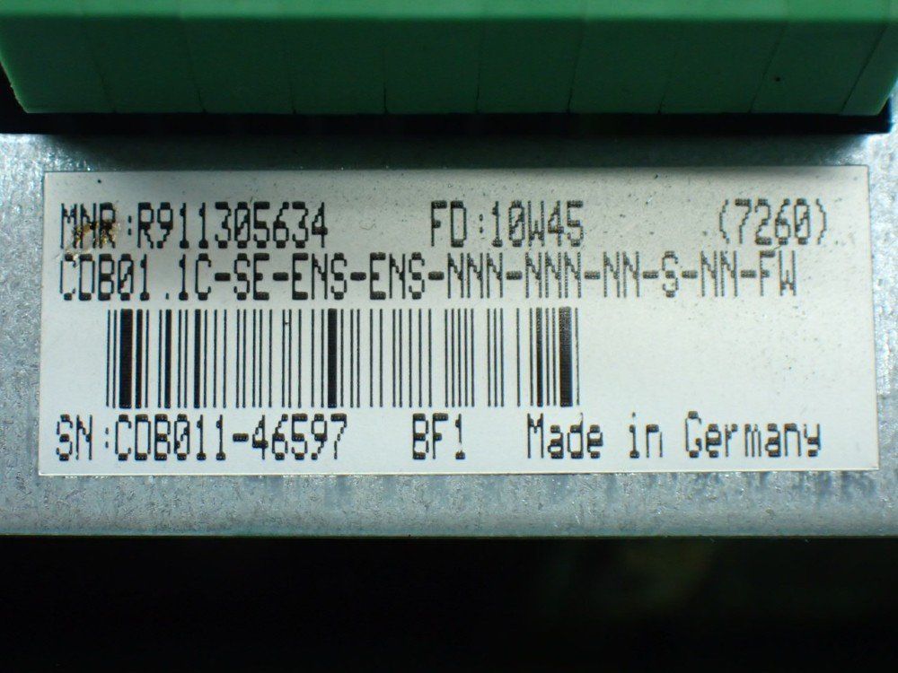 Rexroth Servo Drive Control Unit. Cdb01.1c-se-ens-ens-nnn-nnn-nn-s-nn-fw - R911305634