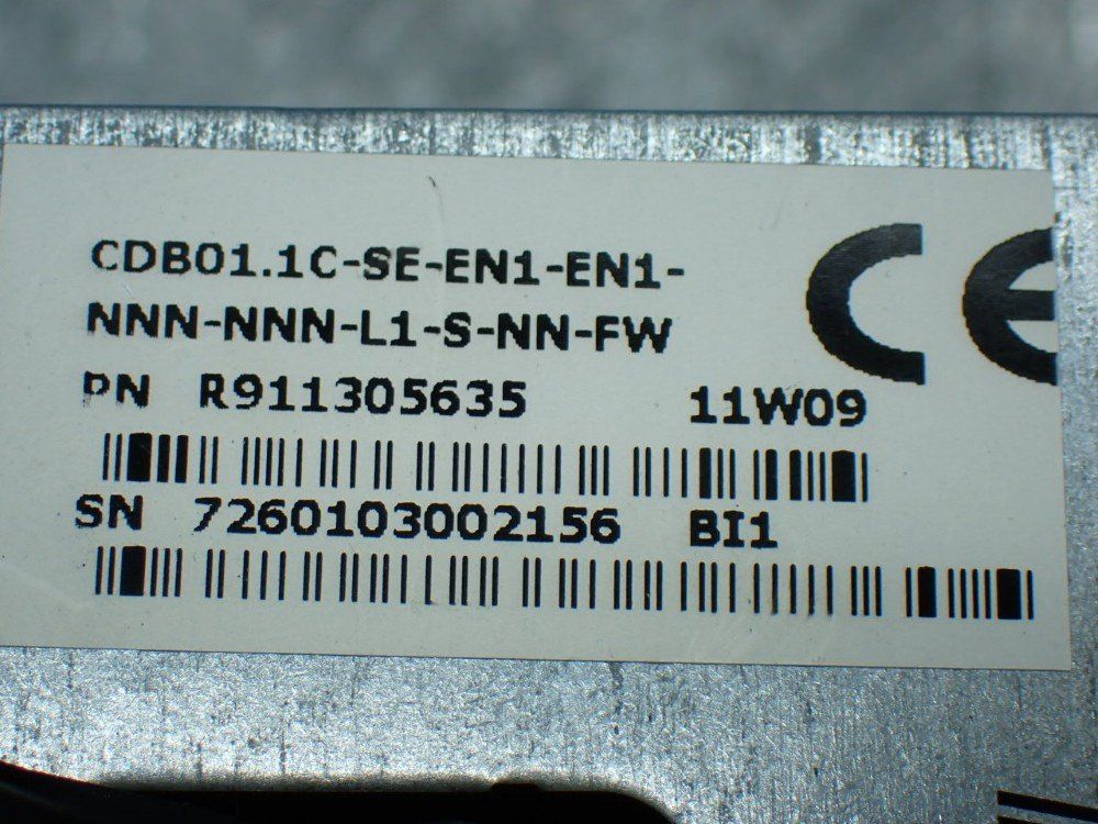 Rexroth Servo Drive Control Unit. Cdb01.1c-se-en1-en1-nnn-nnn-l1-nn-fw - R911305635