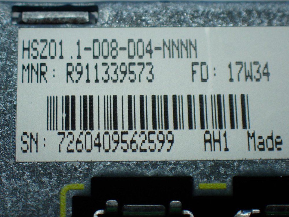 Rexroth Power Supply Unit, Hsz01.1-d08-d04-nnnn - R911339573