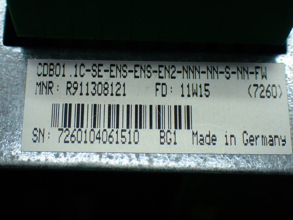 Rexroth Servo Drive Control Unit. Cdb01.1c-se-ens-ens-en2-nnn-nn-s-nn-fw - R911308121